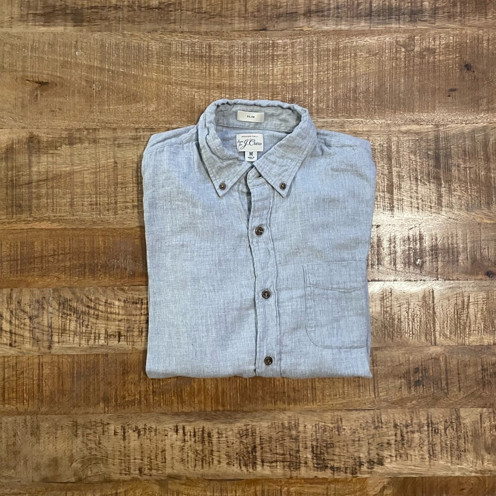 J. Crew Brushed Twill Slim Fit Button Down Shirt